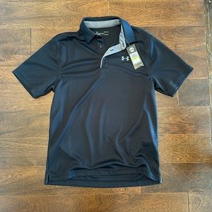 Under Armour Brand New With Tags Black Golf Polo Size Adult Medium